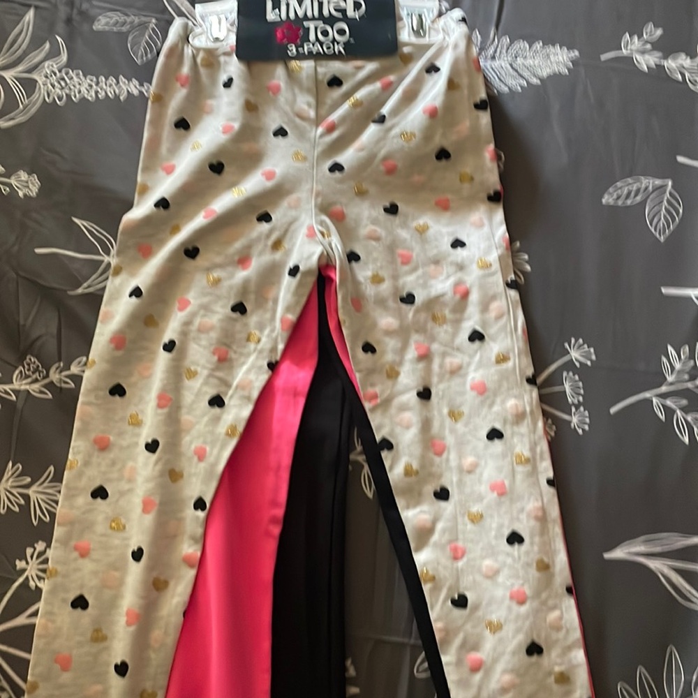 Girls Long Legging Style Pants Size 5 New 3 Pack